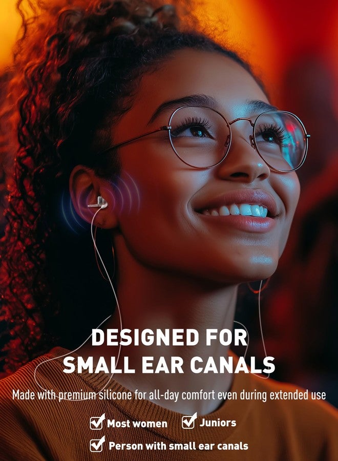 Hearprotek 2 Pairs Concert Ear Plugs, Hearprotek Reusable High Fidelity Noise Reduction Music Ear Plugs for Ear Protection-Soft Hearing Protection Earplugs for Concerts, Musicians, Events (Petite Size) - Image 4